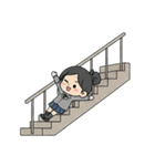 学校と七海さん（個別スタンプ：8）