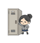 学校と七海さん（個別スタンプ：13）