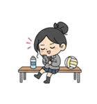 学校と七海さん（個別スタンプ：14）