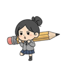 学校と七海さん（個別スタンプ：17）
