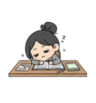 学校と七海さん（個別スタンプ：21）