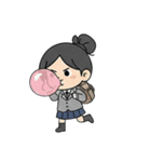 学校と七海さん（個別スタンプ：22）