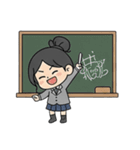 学校と七海さん（個別スタンプ：23）