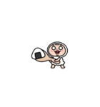 動く！しろめちゃん・ちいさい秋（個別スタンプ：4）