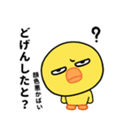 目つき悪かヒヨコの福岡弁スタンプ（個別スタンプ：19）