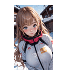 スキーガール写真（個別スタンプ：10）