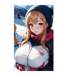 スキーガール写真（個別スタンプ：12）