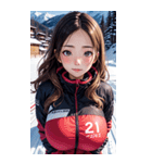 スキーガール写真（個別スタンプ：21）