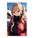 スキーガール写真（個別スタンプ：27）