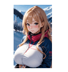 スキーガール写真（個別スタンプ：28）