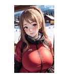 スキーガール写真（個別スタンプ：30）