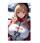 スキーガール写真（個別スタンプ：32）