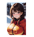 スキーガール写真（個別スタンプ：34）