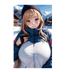 スキーガール写真（個別スタンプ：36）