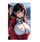 スキーガール写真（個別スタンプ：37）