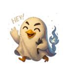 ハロウィンの変幻自在のひよこ（個別スタンプ：7）