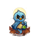 ハロウィンの変幻自在のひよこ（個別スタンプ：13）