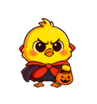 ハロウィンの変幻自在のひよこ（個別スタンプ：14）