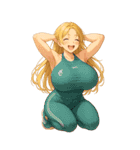 男性と女性の選択決選コラージュ（個別スタンプ：12）