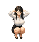 男性と女性の選択決選コラージュ（個別スタンプ：16）