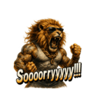 大絶叫ライオン！！（個別スタンプ：3）