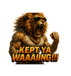 大絶叫ライオン！！（個別スタンプ：4）