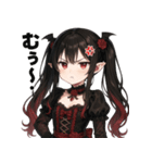 ダークに可愛く♥バンパイアドレス娘（個別スタンプ：12）