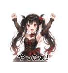 ダークに可愛く♥バンパイアドレス娘（個別スタンプ：16）