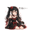ダークに可愛く♥バンパイアドレス娘（個別スタンプ：20）