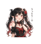 ダークに可愛く♥バンパイアドレス娘（個別スタンプ：21）