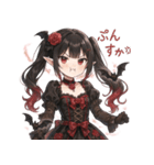 ダークに可愛く♥バンパイアドレス娘（個別スタンプ：22）