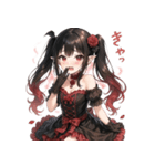 ダークに可愛く♥バンパイアドレス娘（個別スタンプ：23）