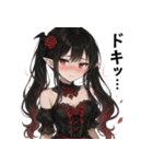 ダークに可愛く♥バンパイアドレス娘（個別スタンプ：25）