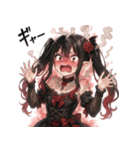 ダークに可愛く♥バンパイアドレス娘（個別スタンプ：26）