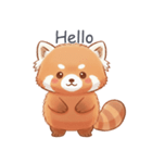 English敬語レッサーパンダ（個別スタンプ：1）