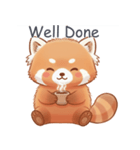 English敬語レッサーパンダ（個別スタンプ：8）