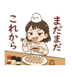 女の子と小鳥 食べながら一言♪（個別スタンプ：6）