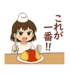 女の子と小鳥 食べながら一言♪（個別スタンプ：12）