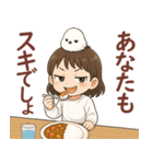女の子と小鳥 食べながら一言♪（個別スタンプ：15）