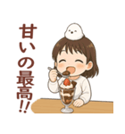 女の子と小鳥 食べながら一言♪（個別スタンプ：20）