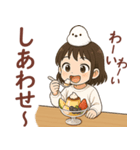 女の子と小鳥 食べながら一言♪（個別スタンプ：22）