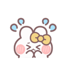 秋を生きるうしゃぎ！！ 黄色（個別スタンプ：3）