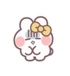 秋を生きるうしゃぎ！！ 黄色（個別スタンプ：7）