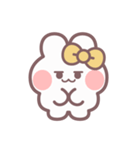 秋を生きるうしゃぎ！！ 黄色（個別スタンプ：8）