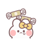 秋を生きるうしゃぎ！！ 黄色（個別スタンプ：19）