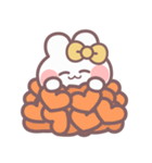 秋を生きるうしゃぎ！！ 黄色（個別スタンプ：22）