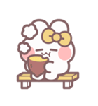 秋を生きるうしゃぎ！！ 黄色（個別スタンプ：29）