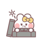 秋を生きるうしゃぎ！！ 黄色（個別スタンプ：36）