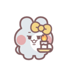 秋を生きるうしゃぎ！！ 黄色（個別スタンプ：39）