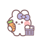 秋を生きるうしゃぎ！！ 紫色（個別スタンプ：5）